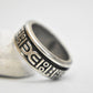 spinner ring tribal southwest band sterling silver pinky women Size 5.75