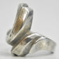 Chunky ring size 7.25 Curve thumb band women sterling silver
