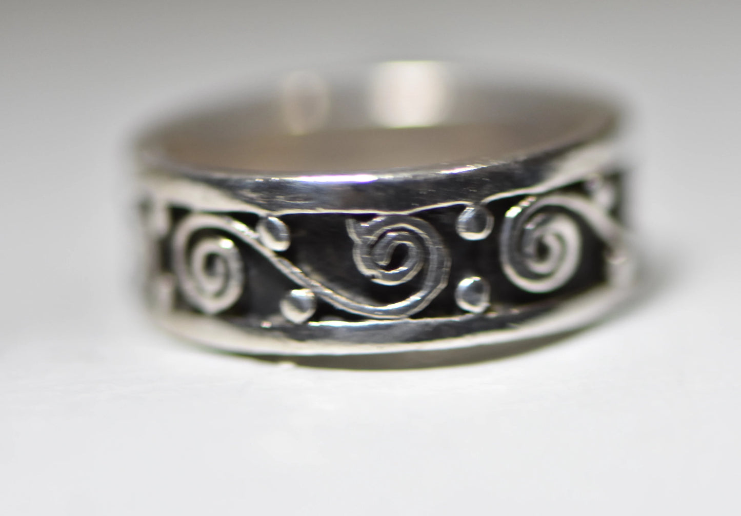 spiral ring pinky band sterling silver women girls