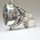 Turquoise ring vintage tribal Sterling Silver men women