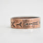 Crossed Arrows ring spears copper Native American band  Size  5.50
