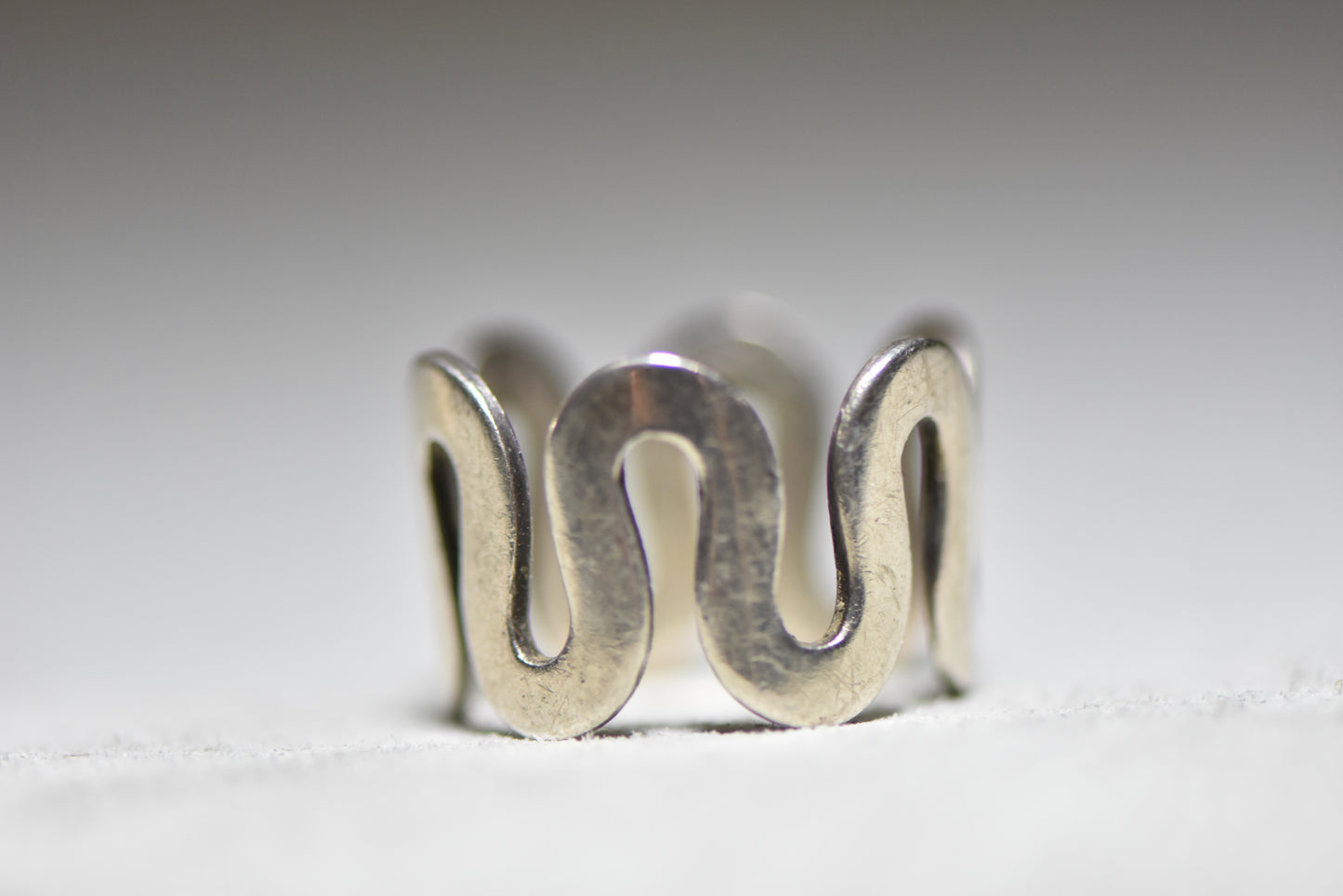 Wave Band Curvy ring sterling silver women girls