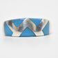 Turquoise Band Southwest Ring Sterling Silver Size 7.75