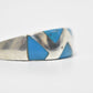 Turquoise Band Southwest Ring Sterling Silver Size 7.75