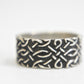 chain link ring  Size  8 design thumb band sterling silver biker women