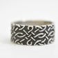 chain link ring  Size  8 design thumb band sterling silver biker women