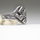 Whirling Logs ring Navajo pinky band southwest sterling silver women