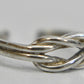 Knot toe ring love friendship tie the knot sterling silver band   Size 2