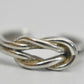 Knot toe ring love friendship tie the knot sterling silver band   Size 2