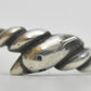 Vintage Dolphin ring stacker band sterling silver band  size  7