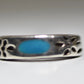 turquoise ring flower band southwest sterling silver women girls