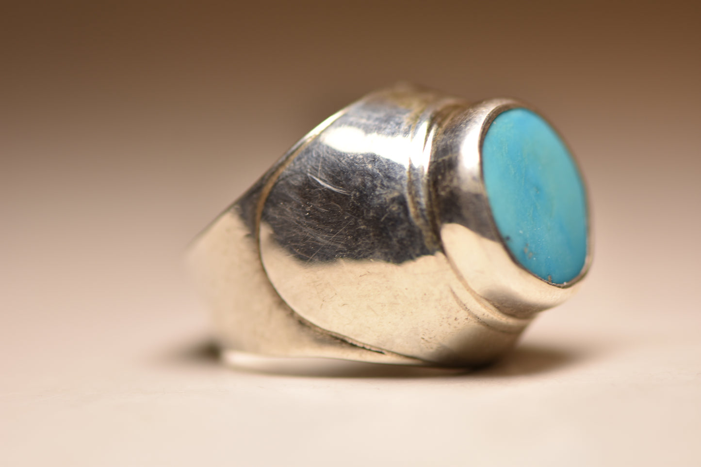 Turquoise ring tribal band sterling silver women men