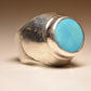 Turquoise ring tribal band sterling silver women men