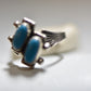 Zuni ring turquoise petite point pinky baby women girls sterling silver
