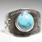 Turquoise ring cigar band southwest arrows sterling silver women men
