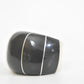 black onyx ring  size 5.50 dome band women sterling silver Mexico Size  5.5