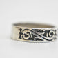 scrollwork ring floral thumb band sterling silver women   Size   9