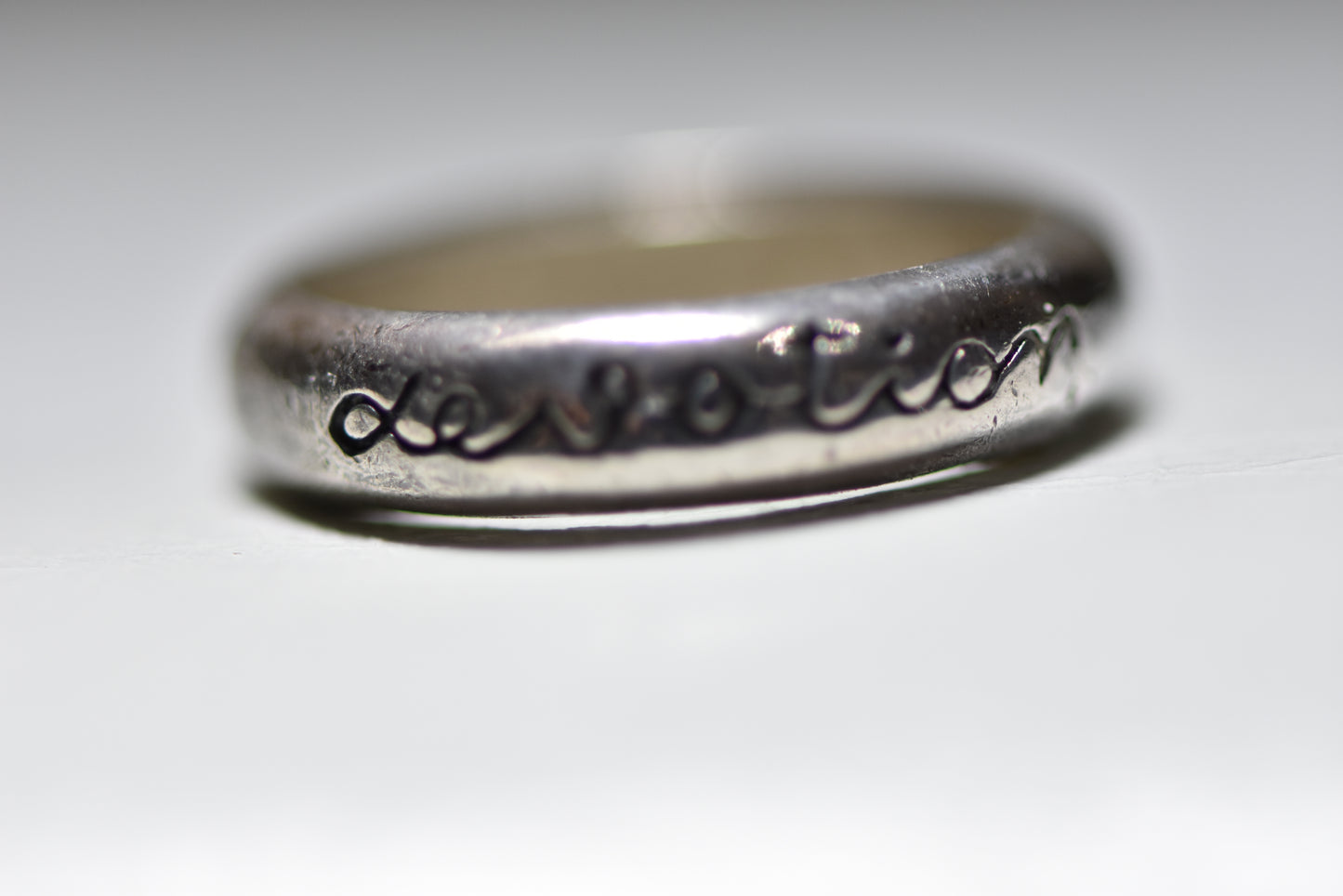 Infinity Ring Devotion thumb Band religious stacker sterling silver women girls  Size  7.75