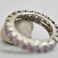 Pink eternity ring or band boho cocktail pinky  sterling silver Size 5