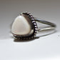 MOP ring Navajo mother of pearl pinky southwest band sterling silver girls