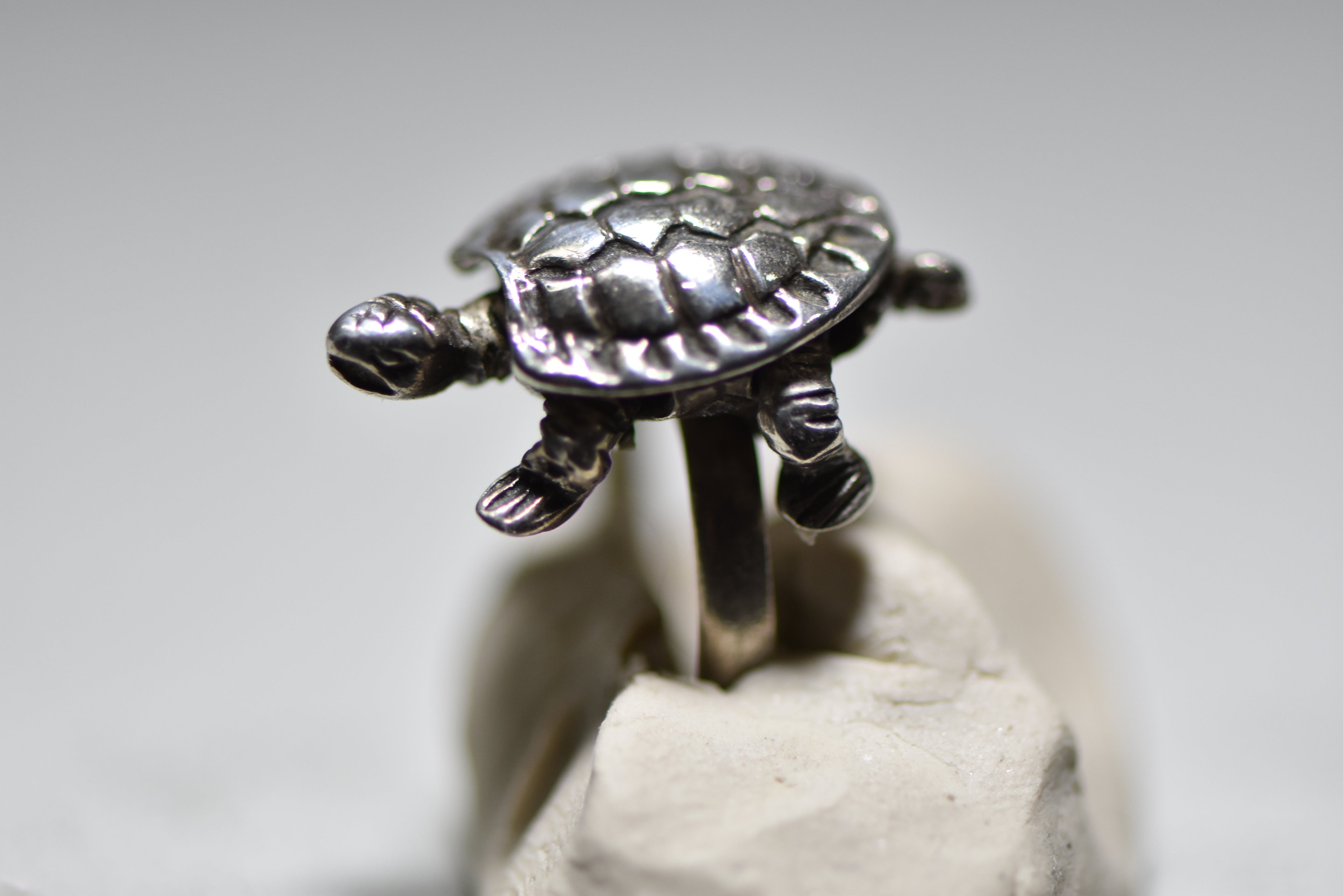 STERLING SILVER 925 Turtle Ring Sea Turtle Ocean Animal Good Luck Gift  Totem Ani | eBay