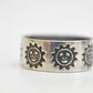 sun ring  sterling silver band Mexico southwest women Size 8.25