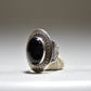 Navajo Onyx ring southwest women sterling silver Signed QT Size 5.75