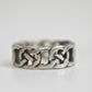 Celtic ring Irish knots woven thumb band sterling silver women  Size 6.25