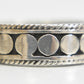 Beaded band vintage ring women sterling silver  Size  7.75