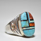 Turquoise ring Navajo lab opal spiny oyster southwest sterling silver women men