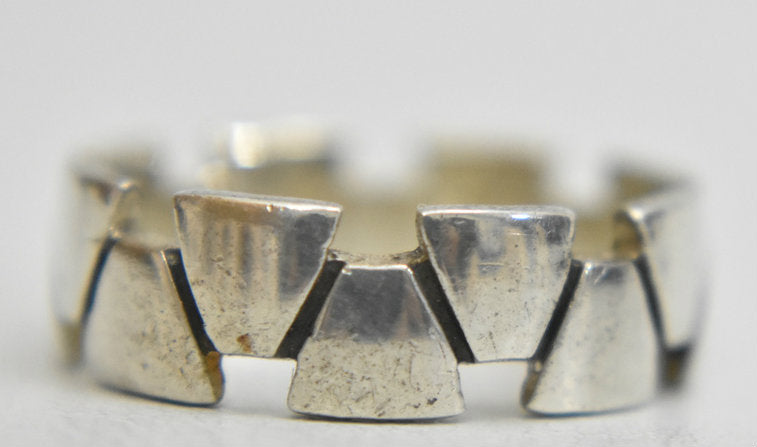geometric ring thumb band women girls boys sterling silver Size 7
