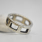 geometric ring openwork thumb band sterling silver women Size 6.50