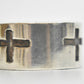 Vintage cross sterling silver ring or thumb band  size 7.25