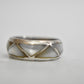 Zuni Ring Wedding band MOP Ring sterling silver pinky boys  band   Size 4.50