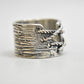 Rope Ring southwest Thumb band Sterling Silver Size 8.50