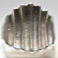 Chunky band size 8.25 fluted thumb ring sterling silver