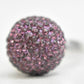 Purple Disco ring Ball Sterling Silver Women  Size   6.75