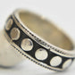 Beaded band vintage ring women  sterling silver Size 6.25