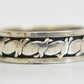 Barbed wire spinner ring men band sterling silver  southwest  Size 12.50