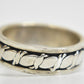 Barbed wire spinner ring men band sterling silver  southwest  Size 12.50