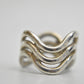 Wavy ring thumbwave  band sterling silver women  Mexico Size 8.50