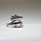Spoon Ring Lily Flower Vintage Band Band Sterling Silver Women Size 7.75