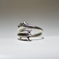 Spoon Ring Lily Flower Vintage Band Band Sterling Silver Women Size 7.75