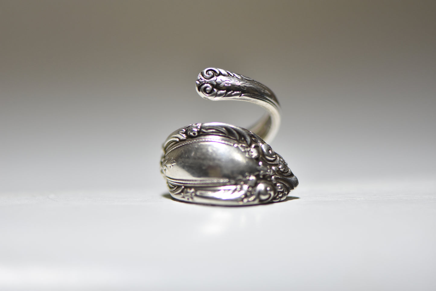 Spoon Ring Towle Flower Floral Vintage Band Band Sterling Silver Women Size 5.50