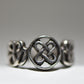 Celtic ring knots band rope  women men sterling silver