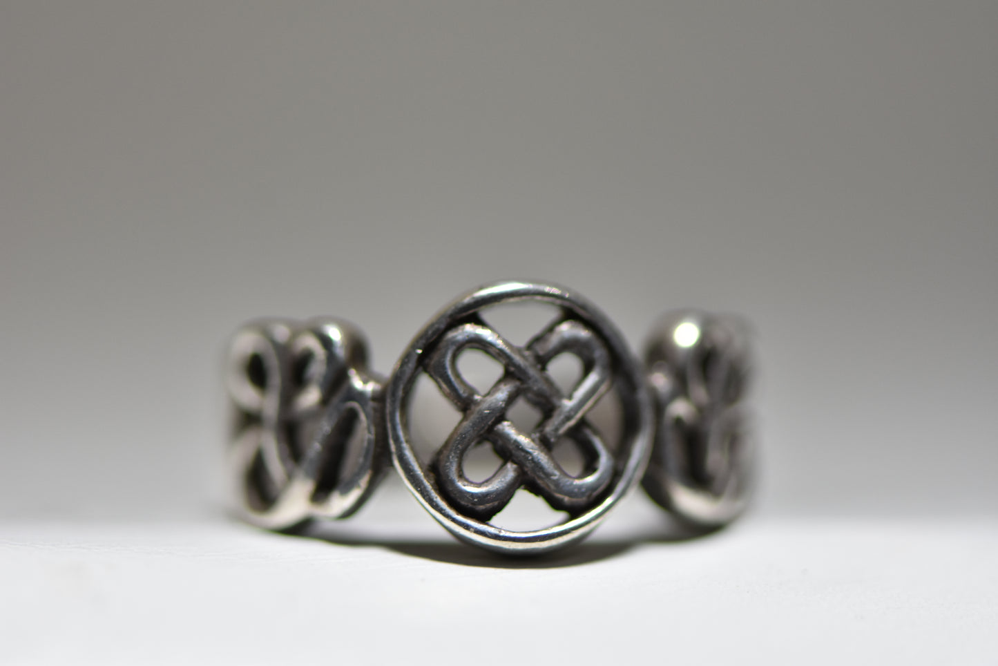 Celtic ring knots band rope  women men sterling silver