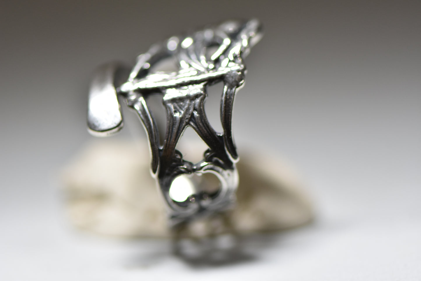 horse ring Lady Godiva spoon band goddess cowgirl sterling silver women