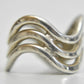 Wavy ring thumbwave  band sterling silver women  Mexico Size 8.50