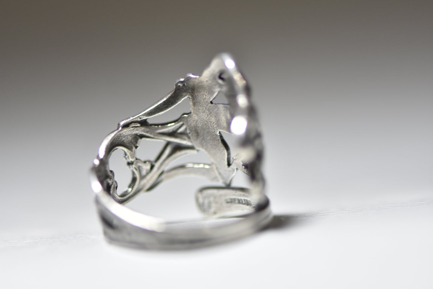 horse ring Lady Godiva spoon band goddess cowgirl sterling silver women