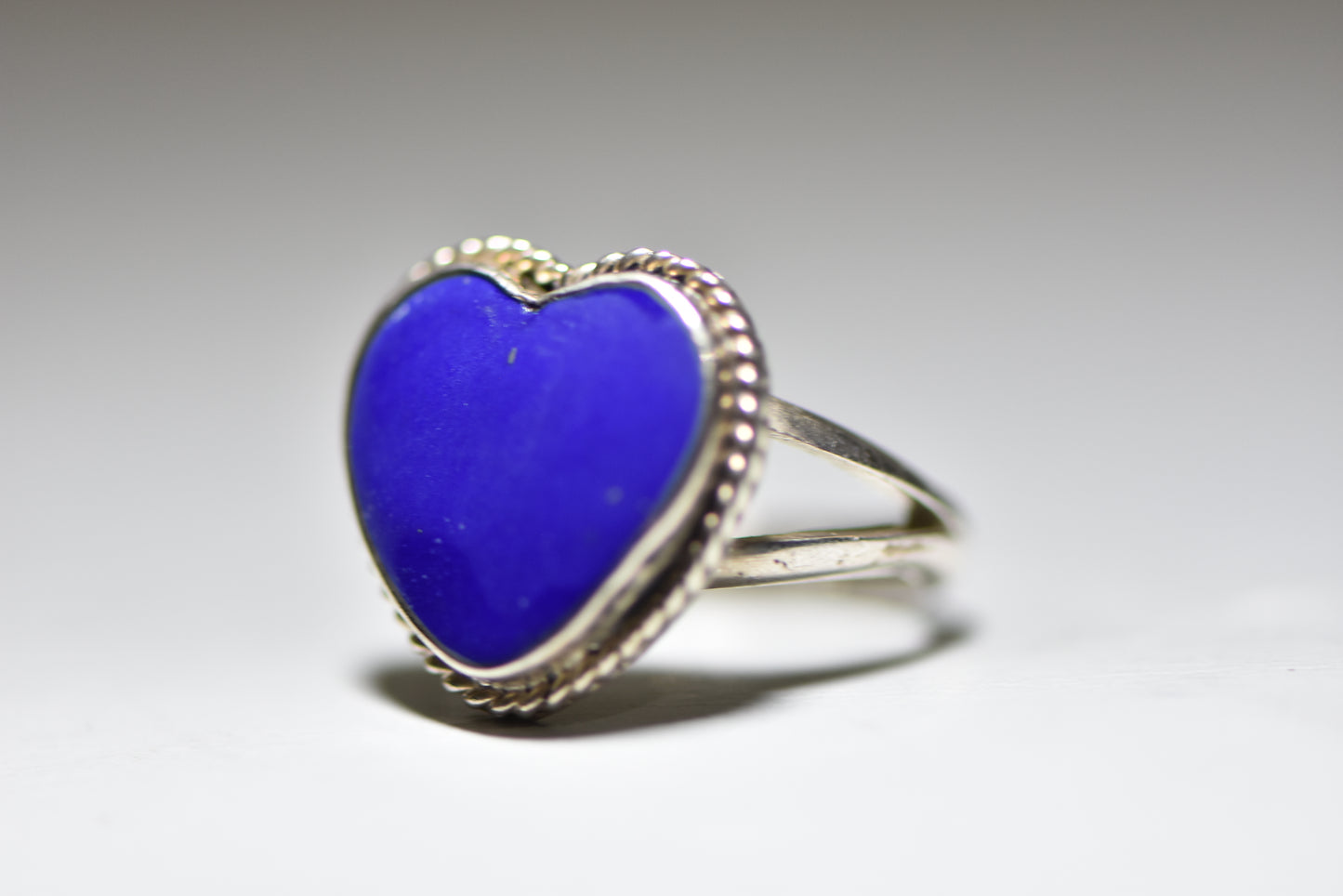 Heart ring blue lapis lazuli southwest love valentine sterling silver women girls